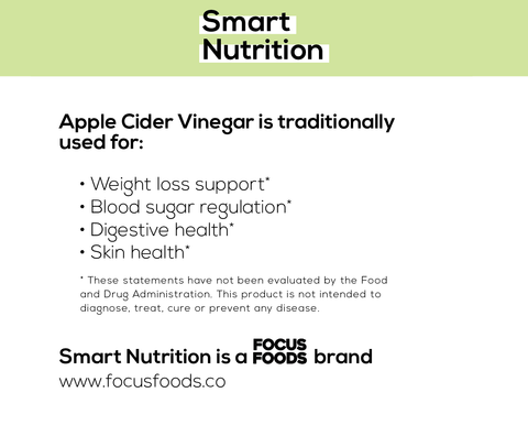 SMART NUTRITION Apple Cider Vinegar with the Mother - 1,200mg per Serving - 135 Capsules / 45 Servings