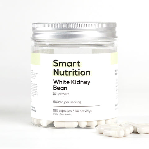 SMART NUTRITION White Kidney Bean - 10:1 Extract - 600mg per Serving - 120 Capsules / 60 Servings